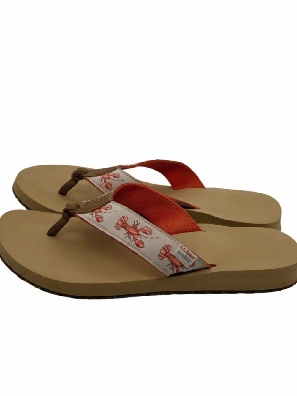 L.L.Bean x Sara Fitz Maine Isle Lobster Flip-Flops Size 10